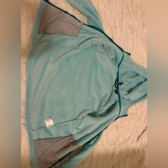 “Girls Softest Fleece Hoodie” by Lands’ End Blue - Picture 7 of 7